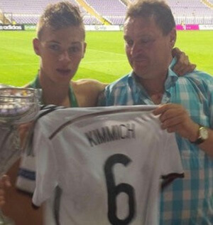 Berthold Kimmich with his son, Joshua Kimmich.